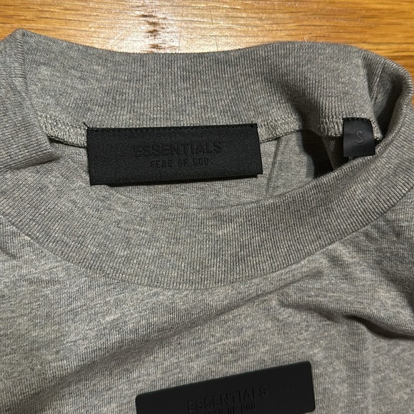 Essentials - Fear Of God - Oversized Crewneck Tee - Dark Heather Oatmeal - NEW - Picture 3 of 10